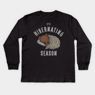 Hibernating Season Kids Long Sleeve T-Shirt